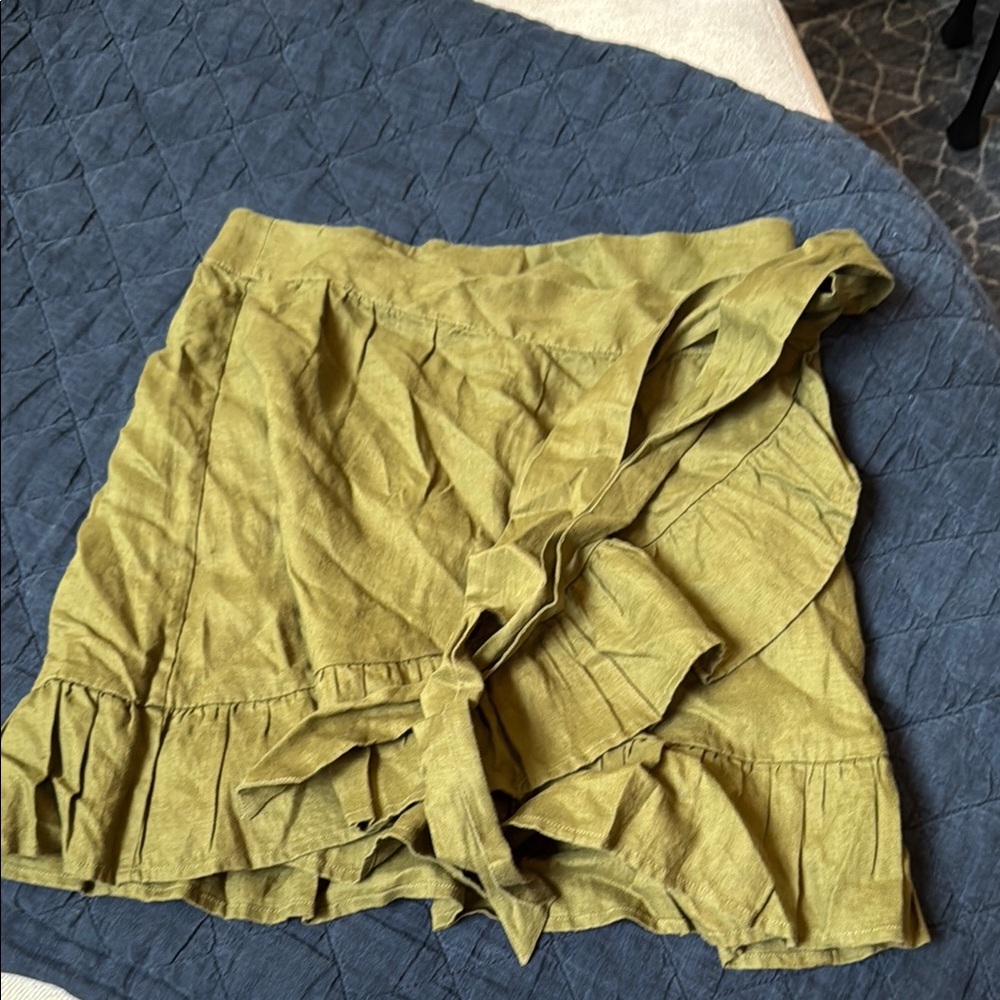 Olive Green Women's Wrap Skirt